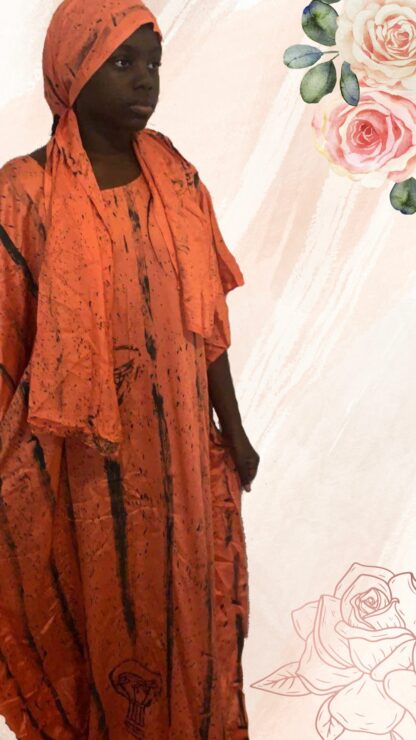 Robe longue en Bazin